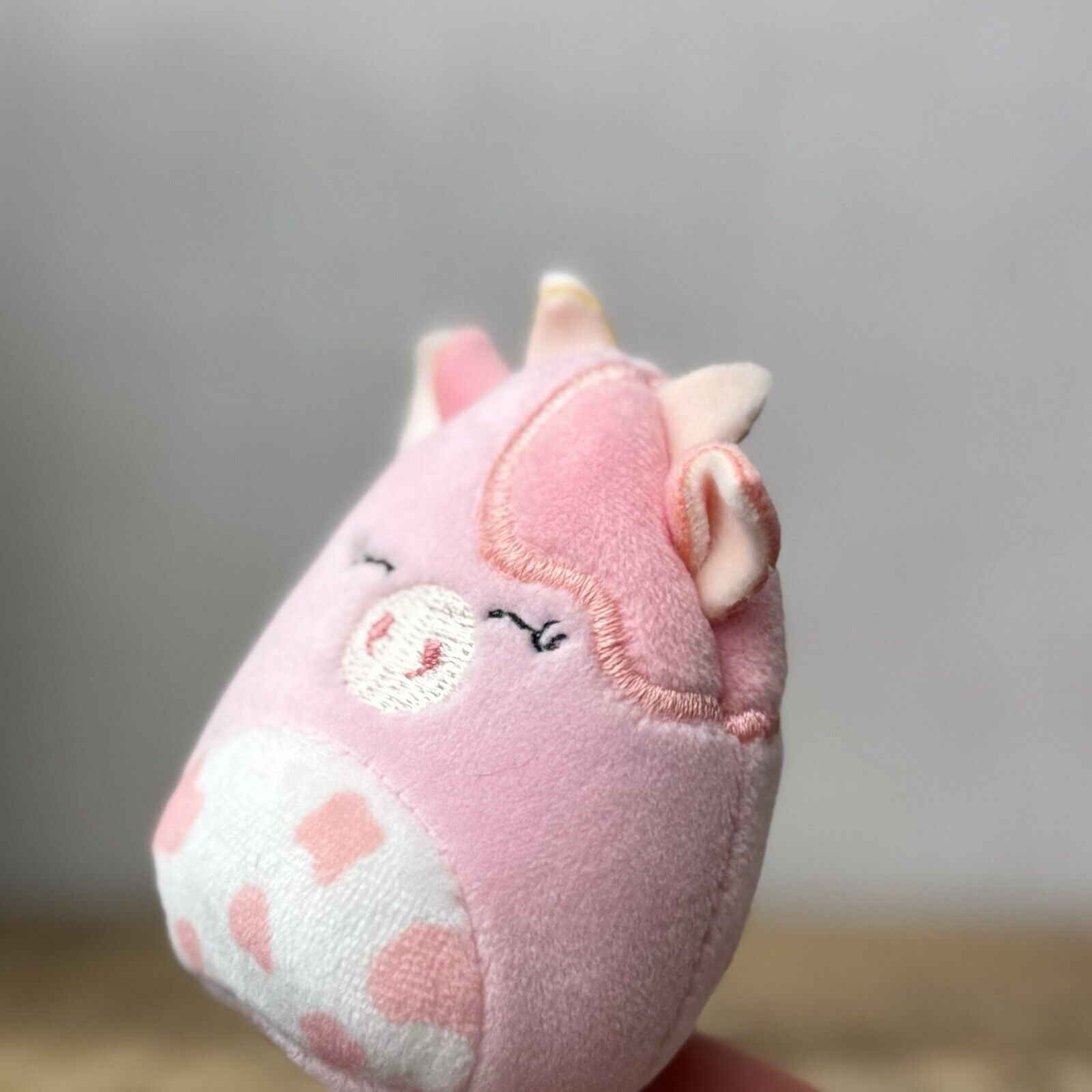 Squishmallows Squishville - Clay The Cow - Pink Cow Plush Squishmallow Tiny 2"