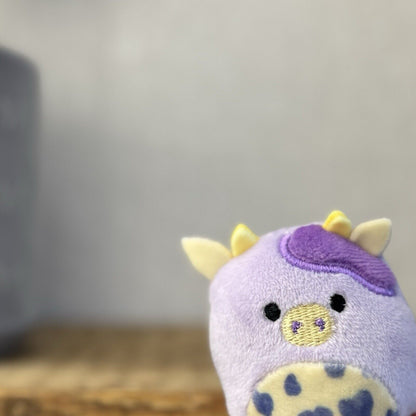 Squishmallow Squishville - Bubba The Cow - Purple Tiny Squish Cow Collectible