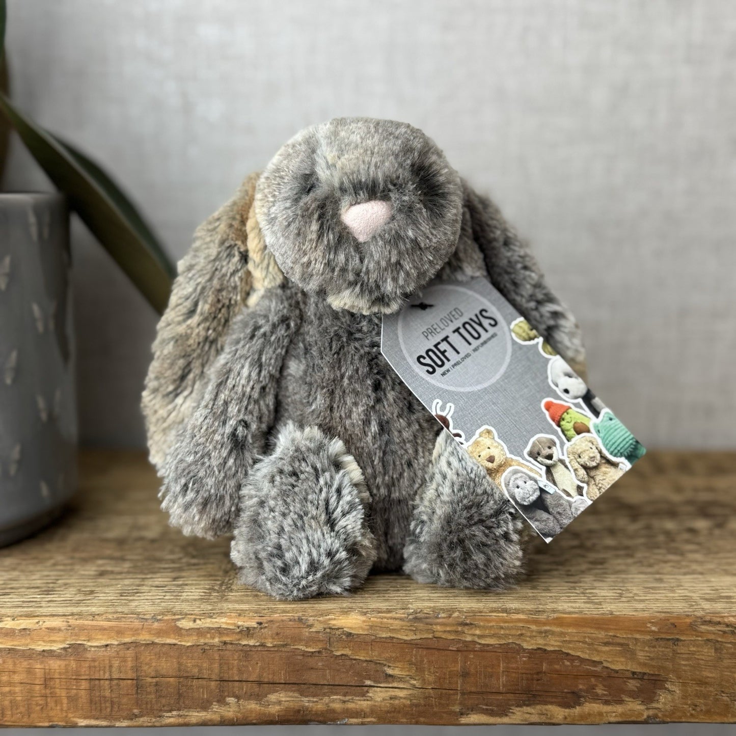 Jellycat Small Cottontail Bunny - Woodland Bunny - Brown Grey Bunny Small 8”