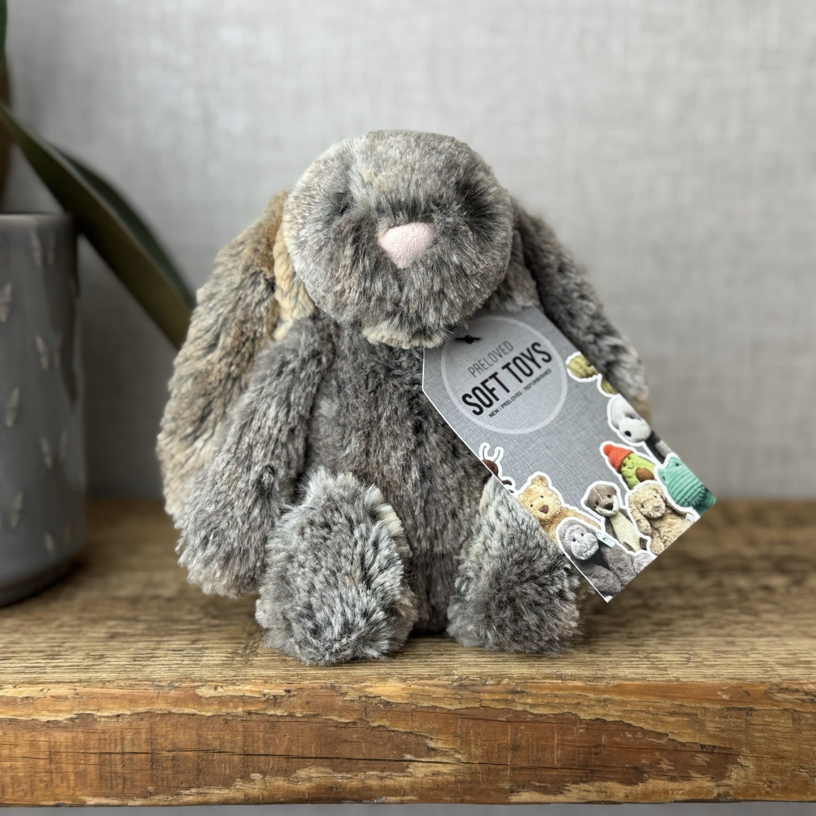 Jellycat Small Cottontail Bunny - Woodland Bunny - Brown Grey Bunny Small 8”