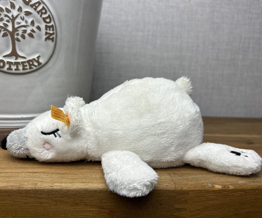 Steiff 241253 - Iggy Polar Bear - Small Polar Bear Collectible - Laying Bear