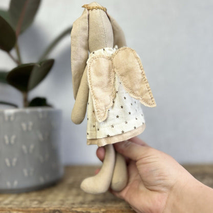 Maileg Mini Bunny Angel Gabriella 2016 - Beige Bunny White Angel Hard To Find