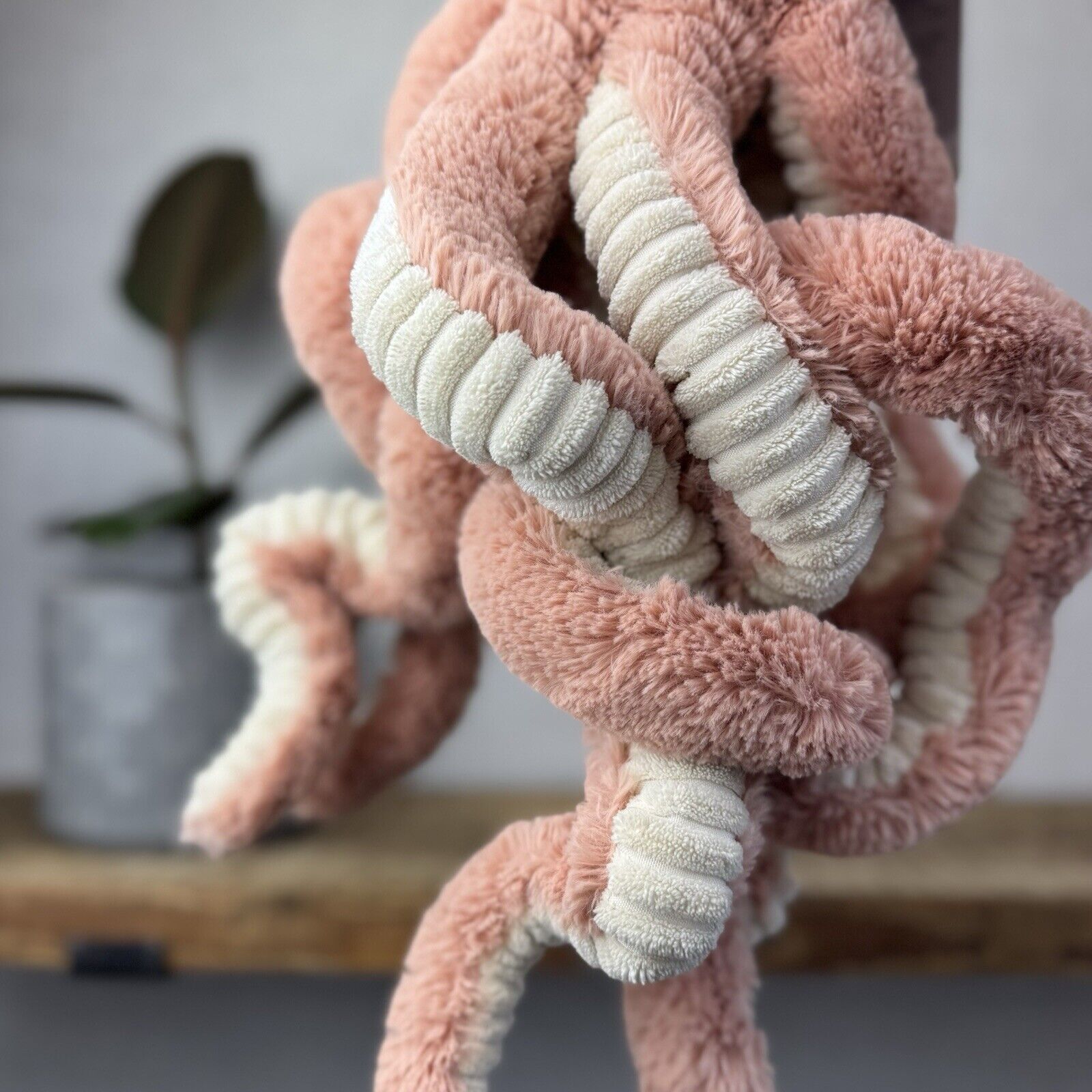 Jellycat Large Odell Octopus - Peach Large Octopus Beanie Toy Retired Pink 20”