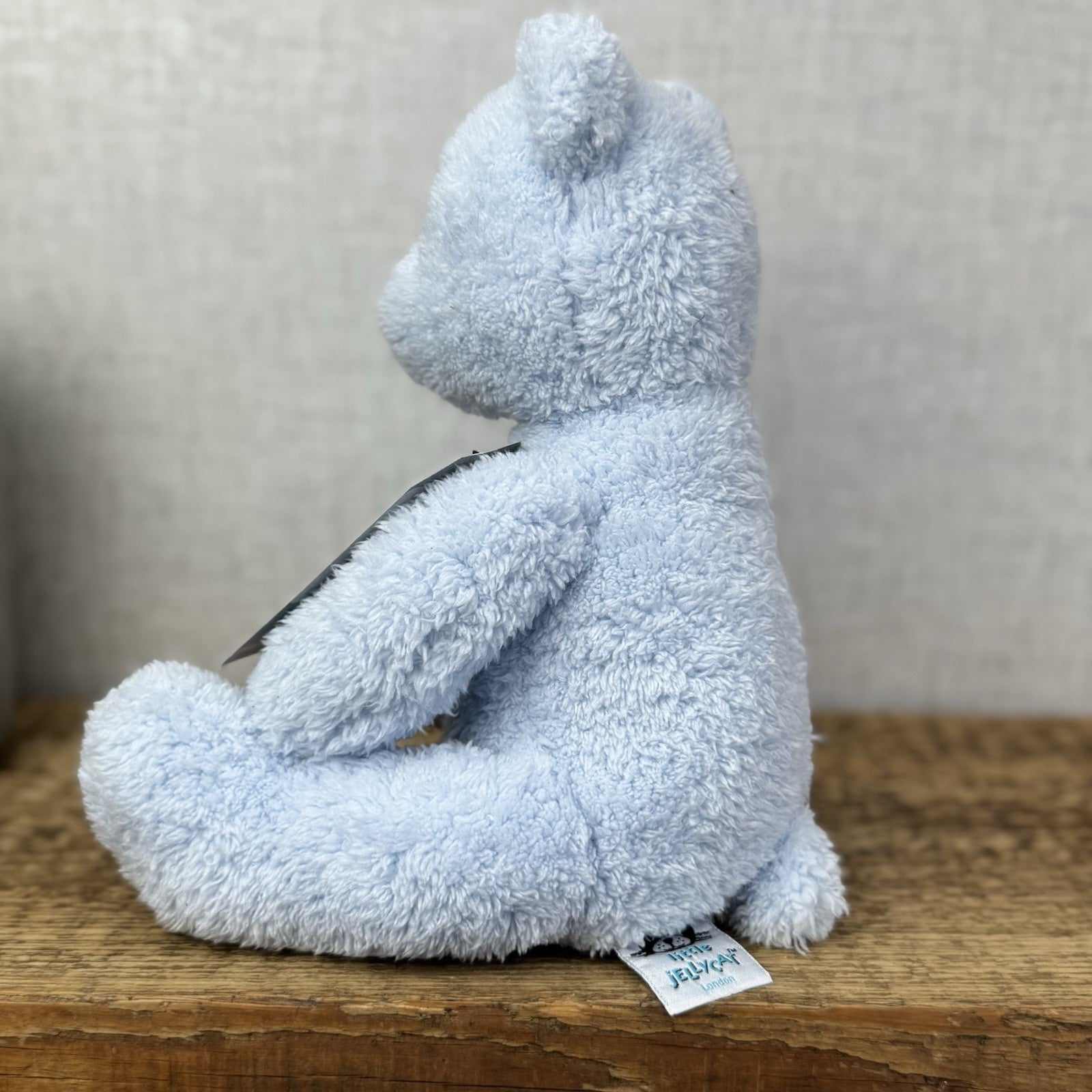 Jellycat Blue Bebe Bear - Little Jellycat Soft Fleecy Blue Baby Bear Plush Rare