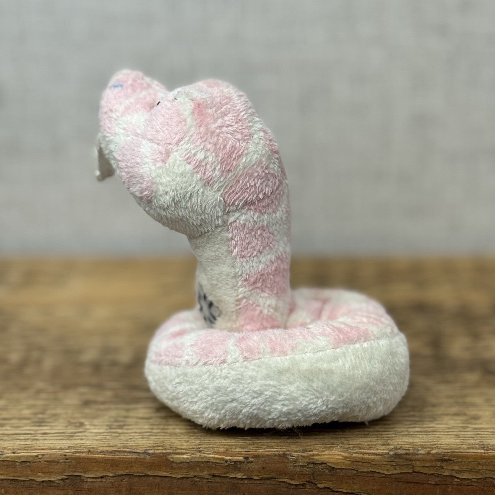 Blue Nose Friends Twist Pink/White Snake Miniature Beanie #111 Retired