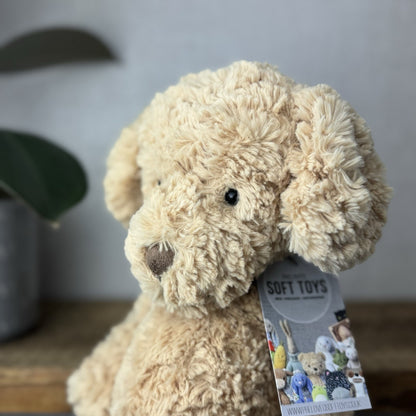 Jellycat Medium Mumble Dog - Iggle Squiggle Medium Textured Honey Puppy 12”