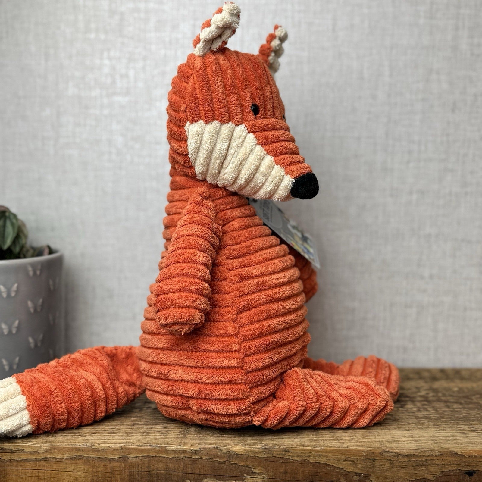 Jellycat Medium Cordy Roy Fox - Orange Corduroy Fox Plush Large Rare Retired 14"