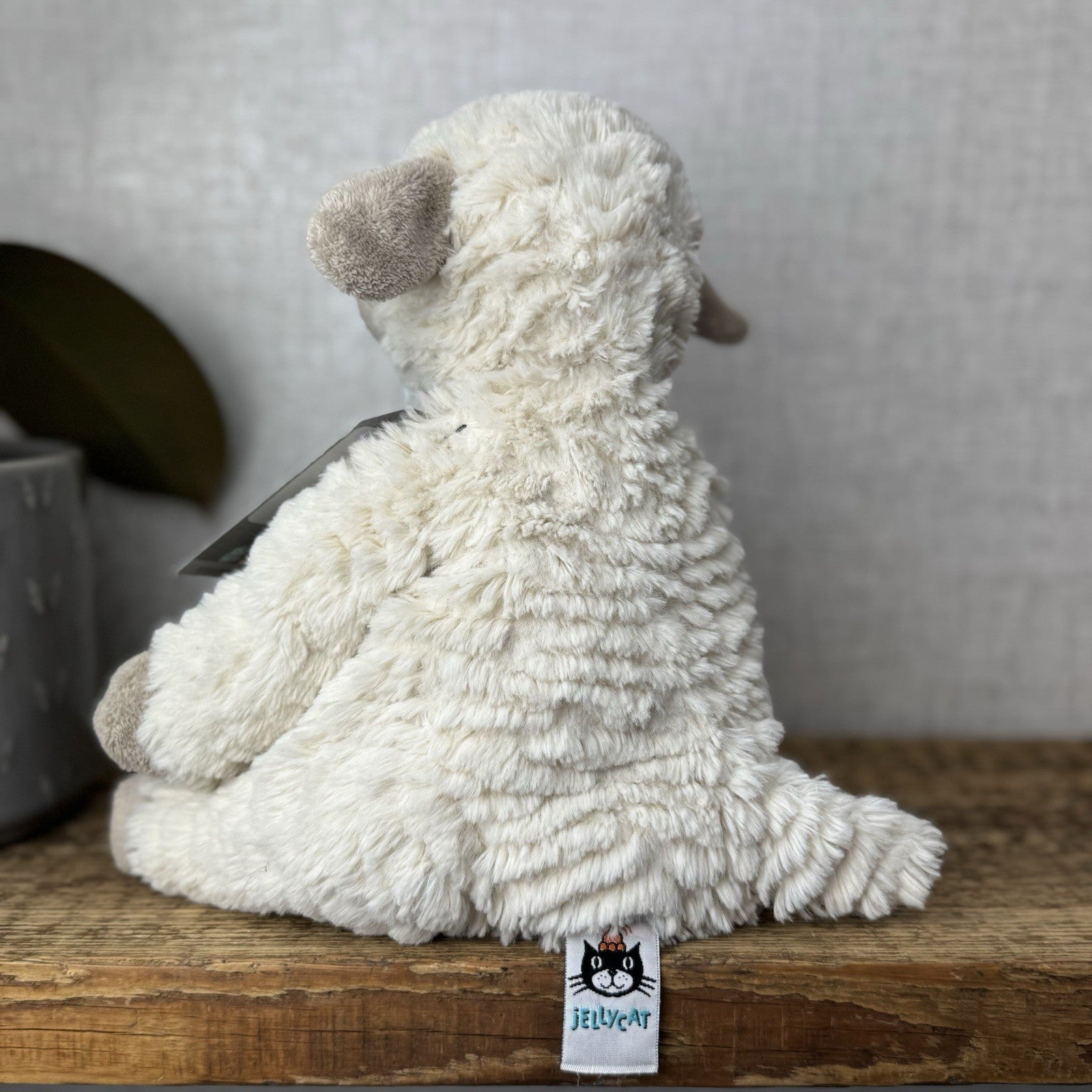 Jellycat Medium Fuddles Sheep Lamb Textured Lamb Soft Toy Beanie 12"
