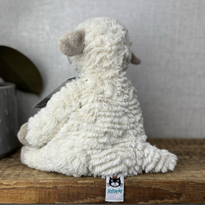Jellycat Medium Fuddles Sheep Lamb Textured Lamb Soft Toy Beanie 12"