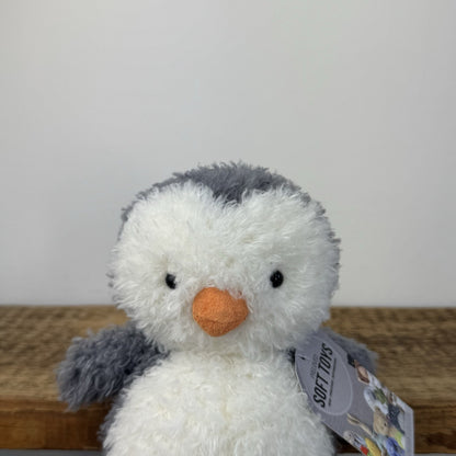 Jellycat Little Penguin - Fluffy Penguin Small Beanie Plush Retired 7"