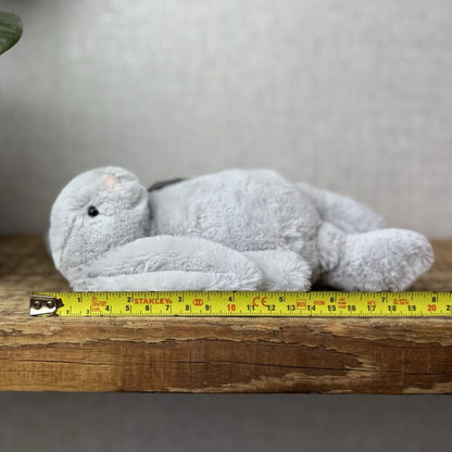 Jellycat Small Bashful Bunny Grey - Small Bunny White Tail Beanie NWOT 8”