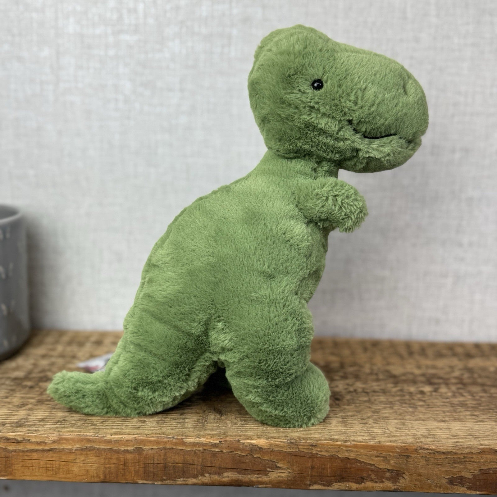 Jellycat Fossily T Rex - Medium Green Dinosaur Soft Toy Retired Plush Toy 12"
