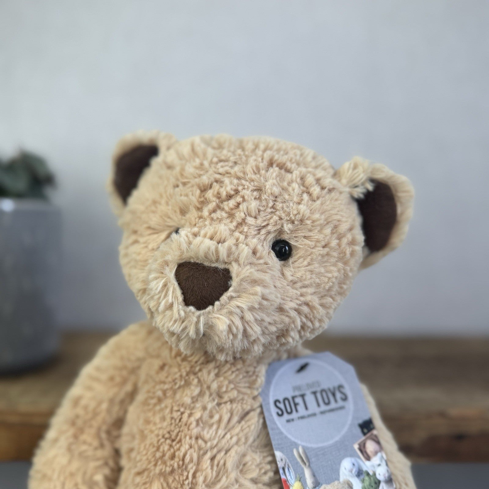 Jellycat Edward Bear Medium - Light Brown Traditional Beige Bear 12" (#2)