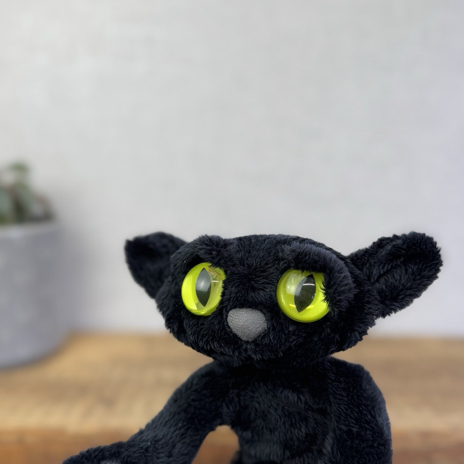 Manhattan Toy Lanky Cats Ziggy - Black Floppy Kitten Soft Toy Without Tag 13”