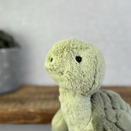 Jellycat Tully Turtle - Medium Beanie Green Soft Toy Turtle With Tags 10"