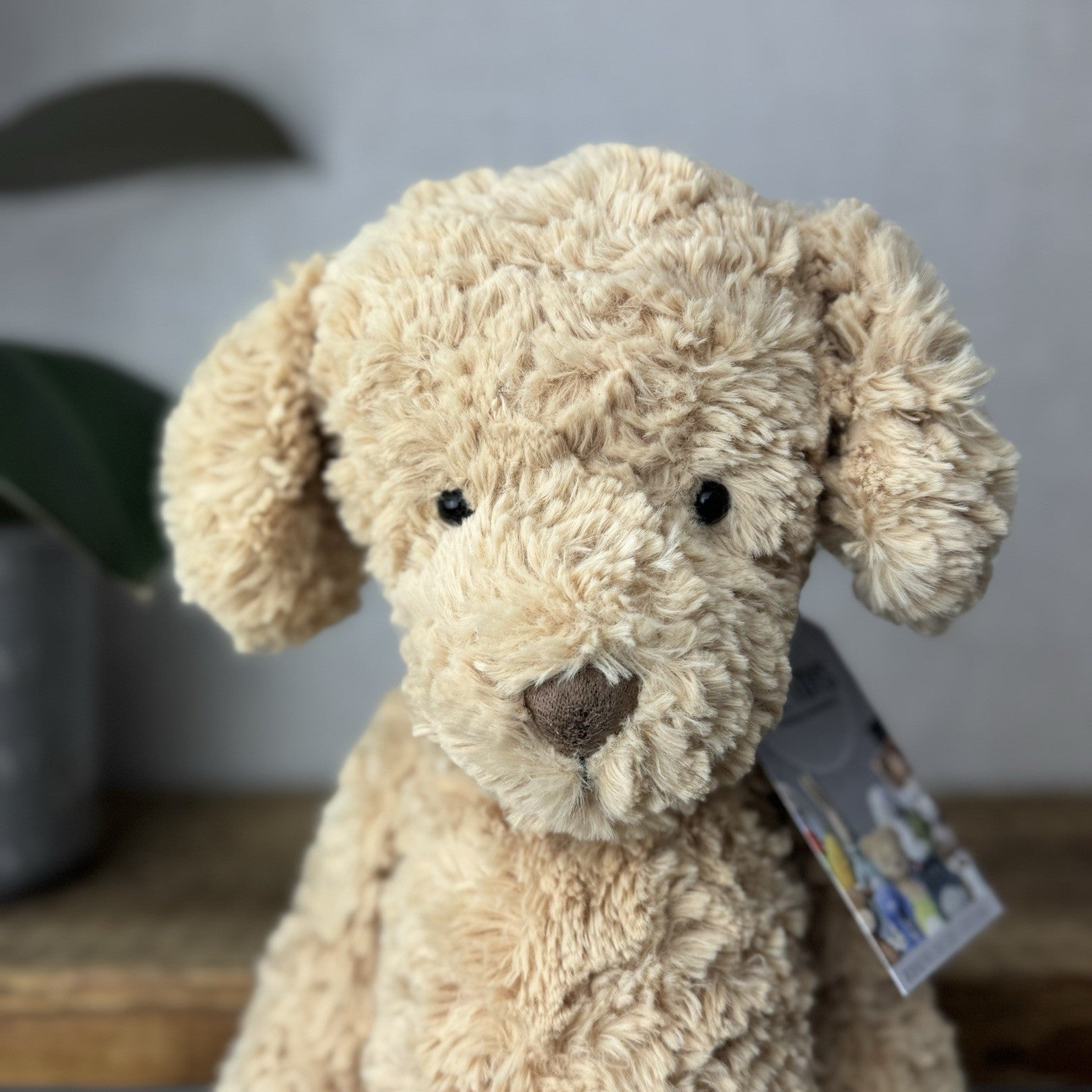 Jellycat Medium Mumble Dog - Iggle Squiggle Medium Textured Honey Puppy 12”