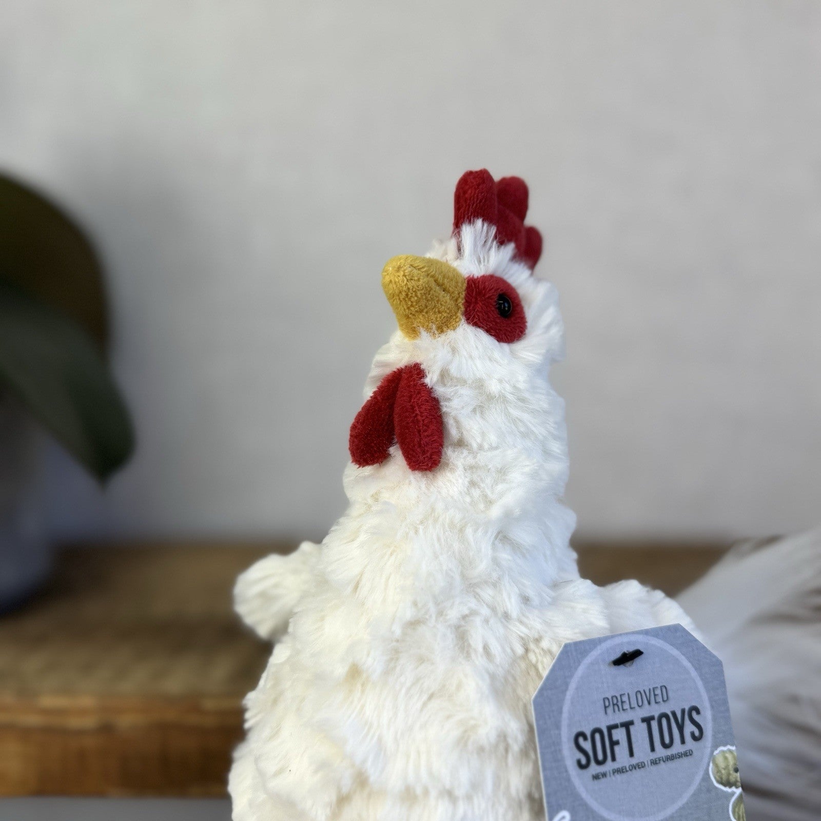 Jellycat Bessie Chicken - Small White Beanie Chicken Soft Toy Retired Rare 10”