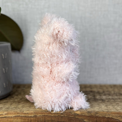 Jellycat Little Pig - Fluffy Pink Piglet Soft Toy Small Curly Fur Retired 7"