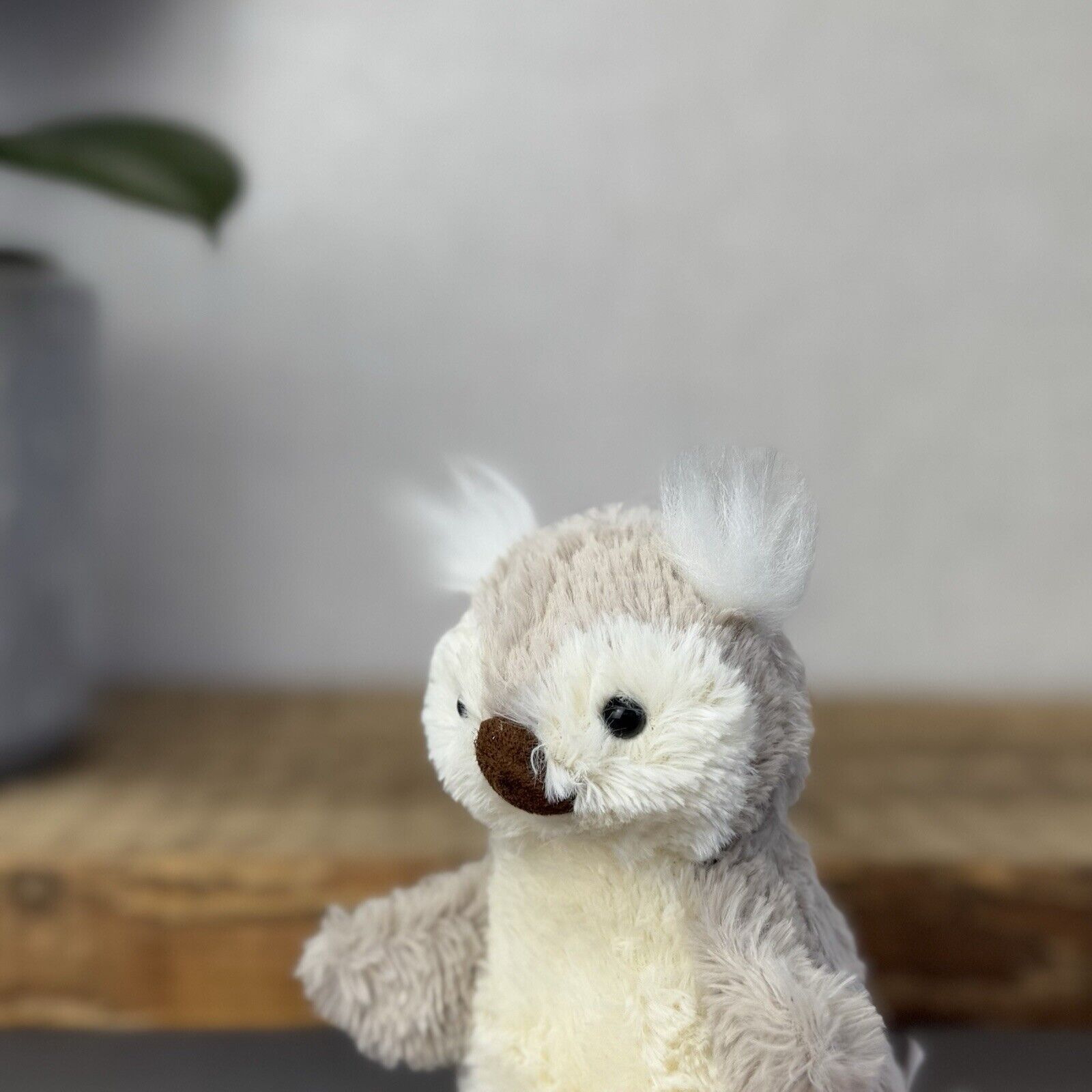 Jellycat Tiny Peanut Owl - Tiny Grey Fluffy Owl Jellycat - Soft Plush Beanie 4"