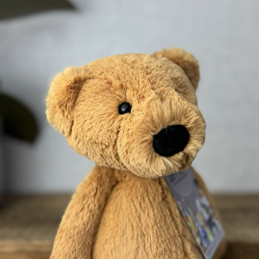 Jellycat Bashful Bear - Medium Brown Bashful Bear/ Orange Brown Retired 12” (#2)