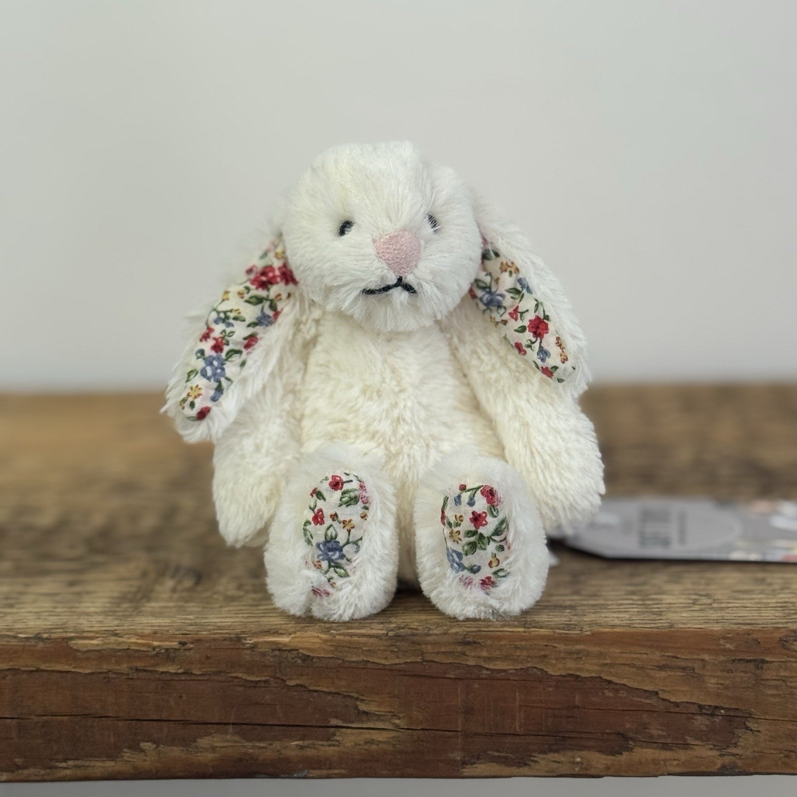 Jellycat Tiny Cream Blossom Bunny- Mini Cream Bunny Blossom/Floral Ears 5"