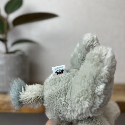 Jellycat Small Sguidgy Elephant - Vintage Grey Elephant Beanie With Tags 11"