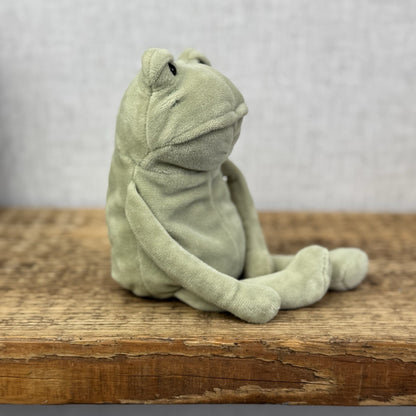 Jellycat Small Furgus Frog - First Edition RARE Velour Frog Beanie NWOT 8”