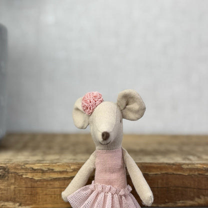 Maileg Ballerina Mouse - Big Sister Mouse In Tutu - Pink Mouse Retired 2022