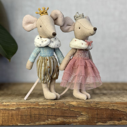 Maileg Prince & Princess Mouse - Big Brother & Sister Royal Mice Retired NWOT