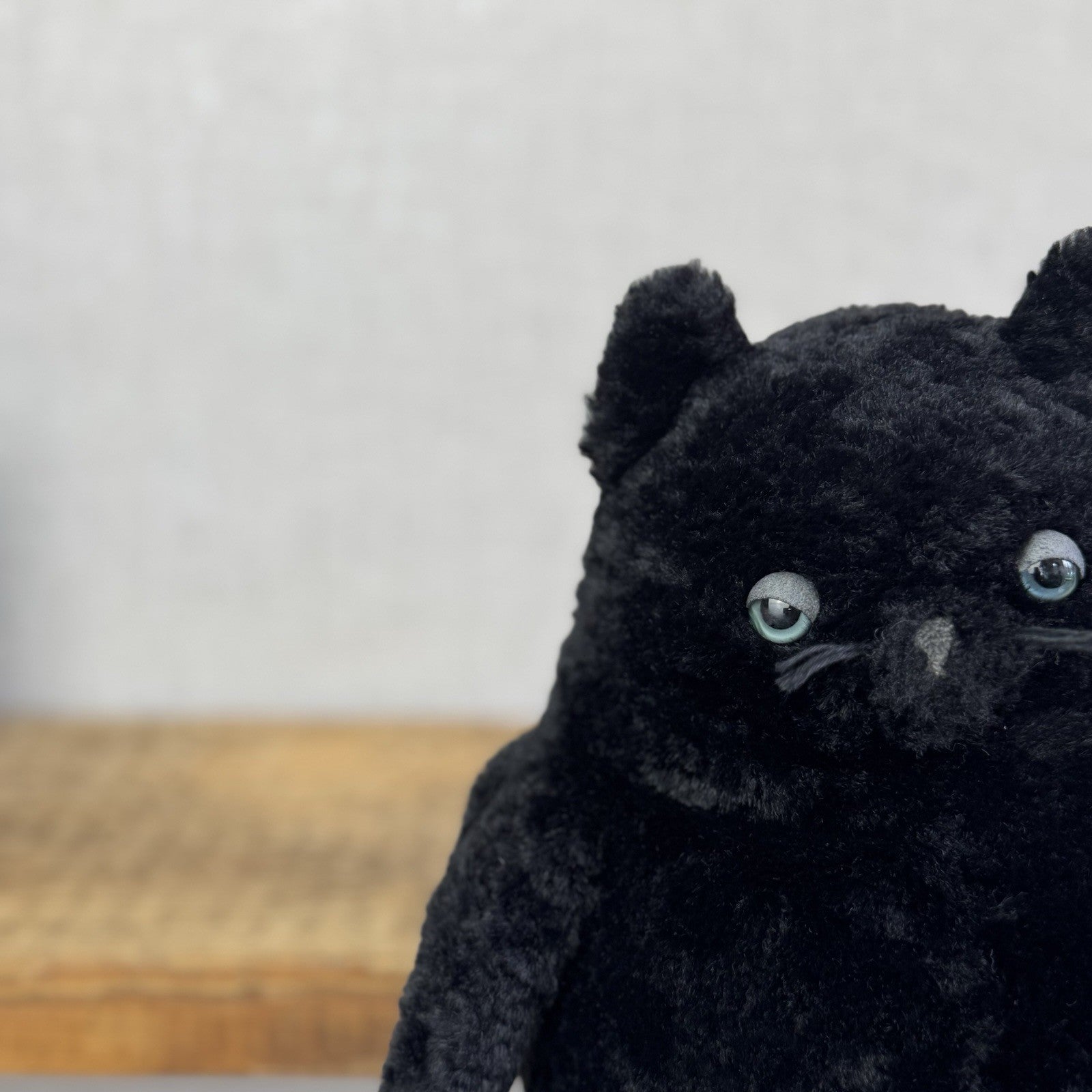Jellycat Medium Amore Black Cat - Big Black Grumpy Cat Beanie Retired NWOT 12"