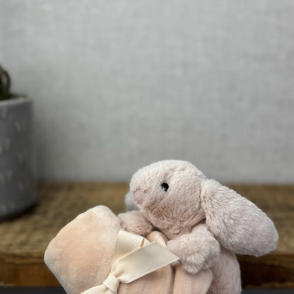 Jellycat Smudge Bunny  - Smudge Comforter Soft Toy Peachy Bunny Soother (#2)