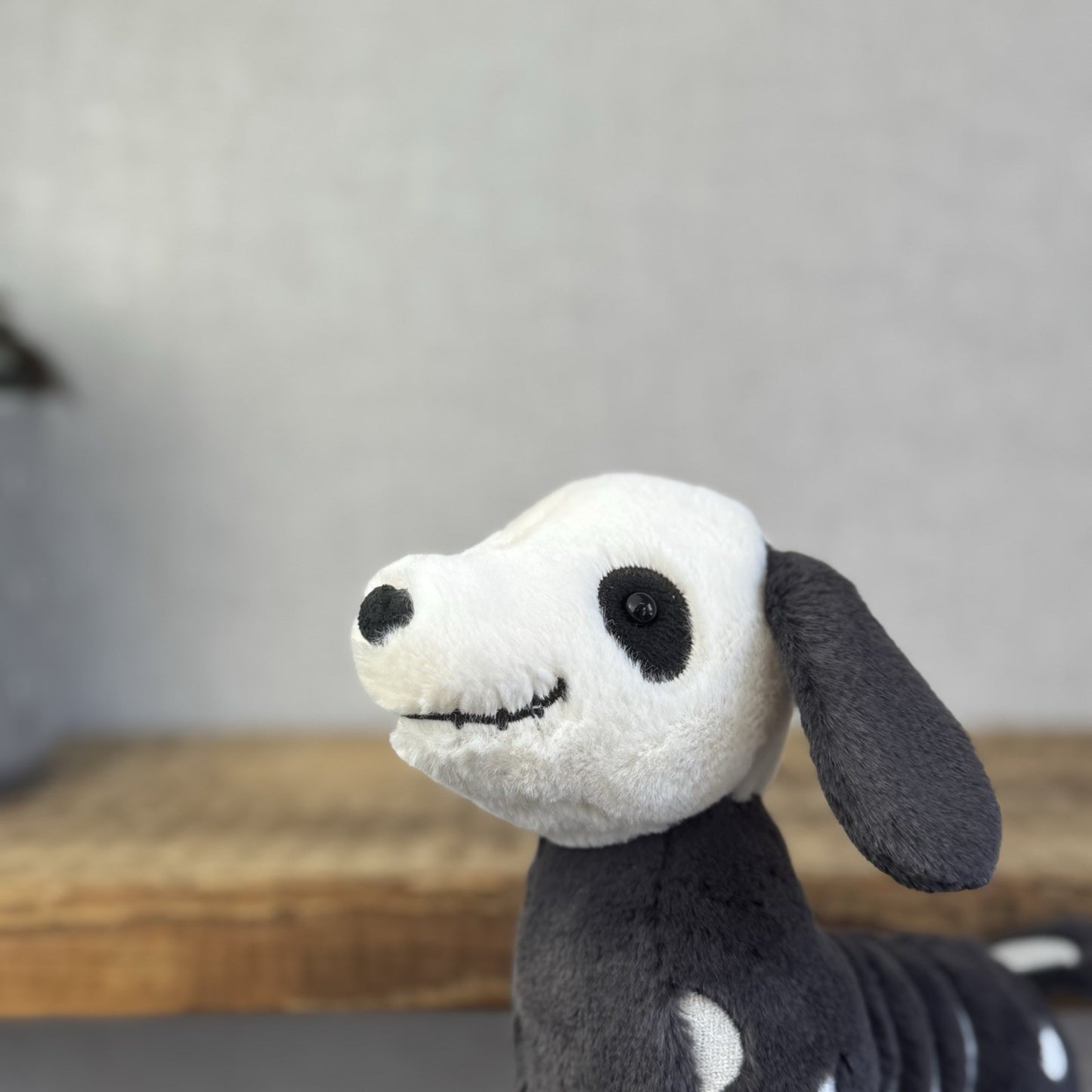 Jellycat Skeledog Dan - Skeleton Dog Beanie Plush Toy Collectible NWT 8"