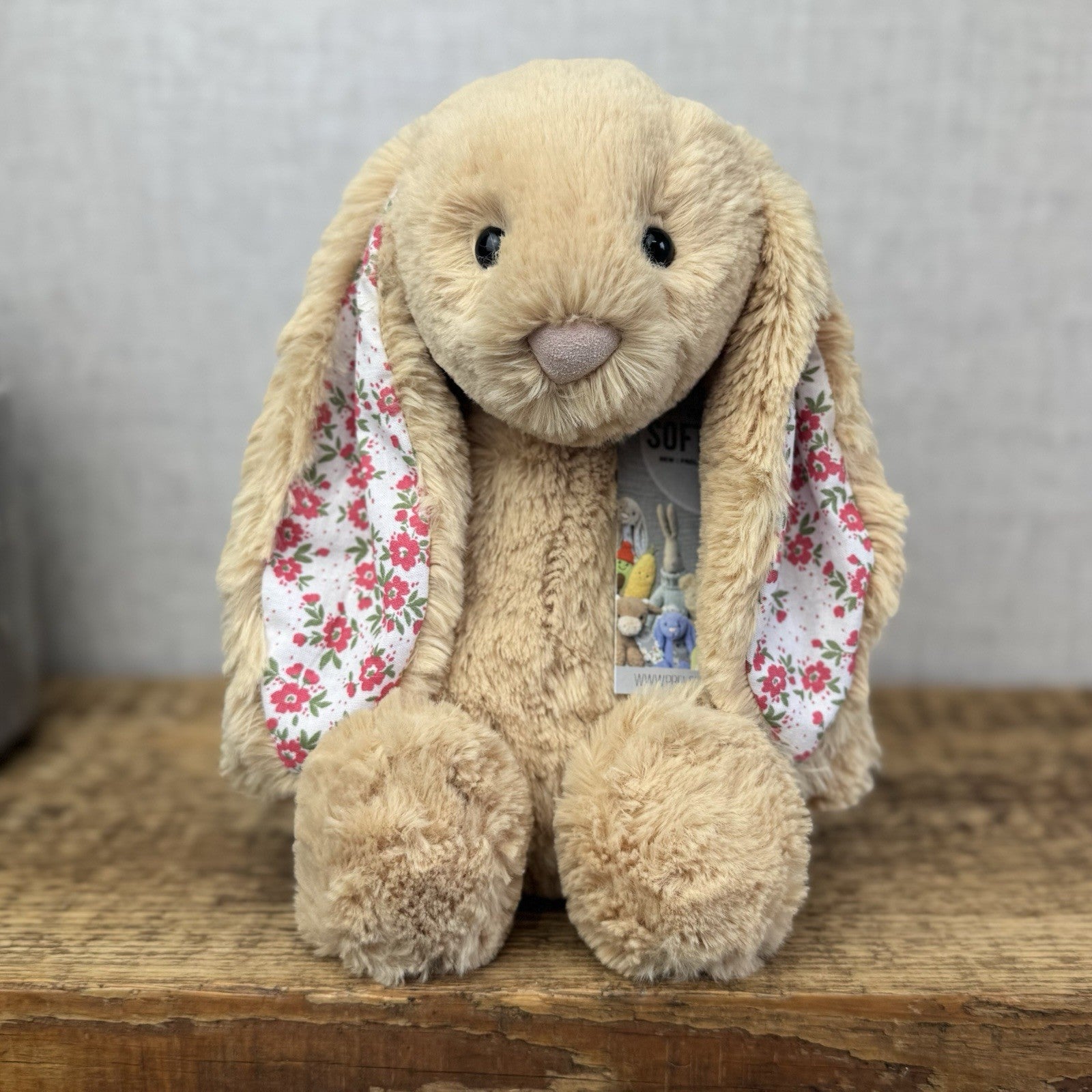 Jellycat Medium Bashful Honey “Blossom” - Rare Medium Honey With Custom Ears 12”