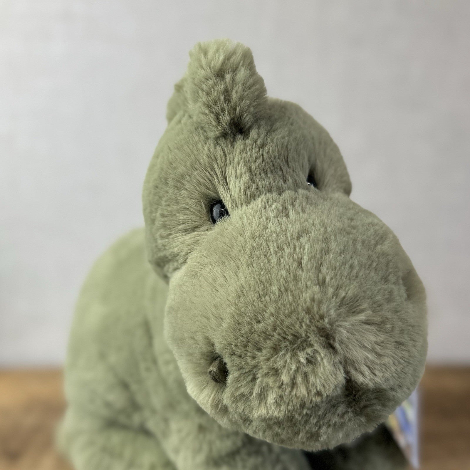 Jellycat Medium Huggady Dinosaur- Floppy Green Dino Soft Toy Retired 10" (#3)