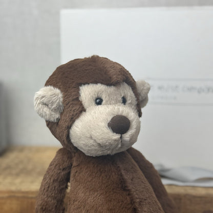 Jellycat Medium Morris Monkey (White Company Exclusive) Chocolate Brown New Tag