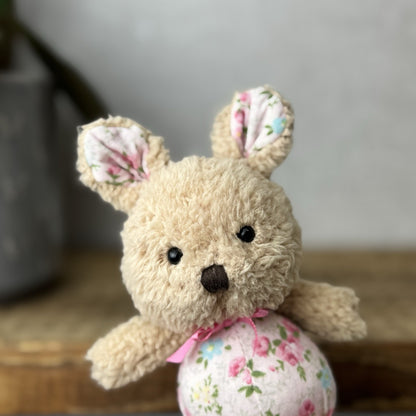 Jellycat Tiny Bonita Bunny Rabbit - Tiny Rabbit Floral Tummy & Bow Vintage 5”