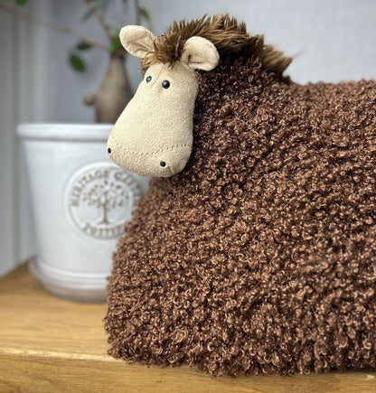 Jellycat Cushillow Horse - Pony/Horse Cushion - Curly Horse Pillow - RARE
