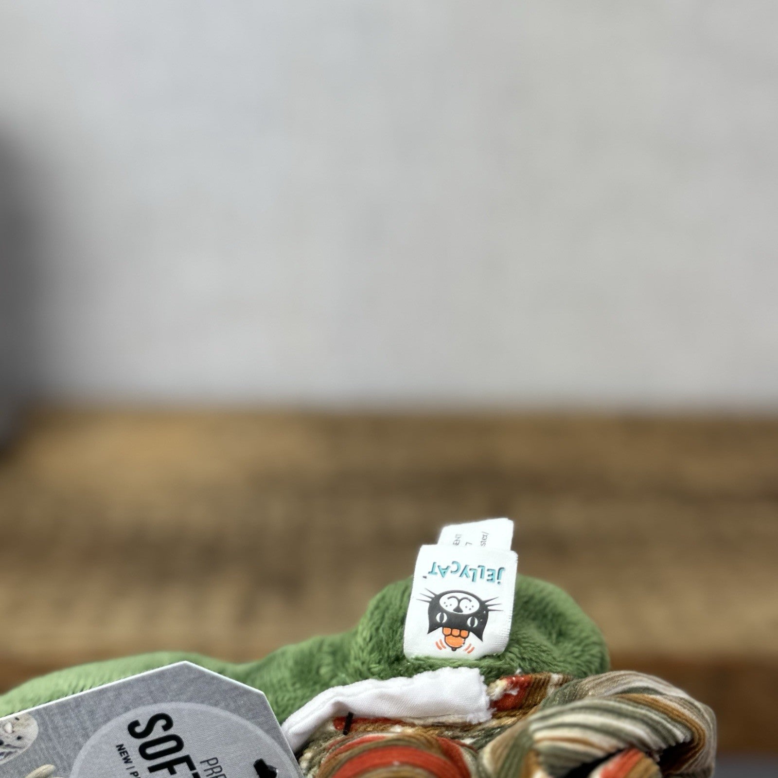 Jellycat My Little Friends Frog - Small Friends Frog Beanie In Stripe Dungarees