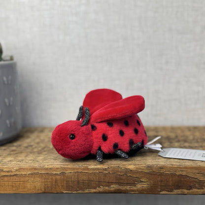 Jellycat Loulou Love Bug - Mini Ladybird Soft Toy Beanie Plush Small Red Bug 5"
