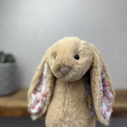 Jellycat Medium Bashful Honey “Blossom” - Rare Medium Honey With Custom Ears 12”