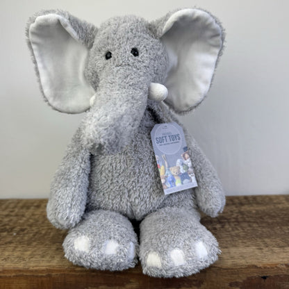 The Little White Company Elephant (Jellycat Collab) Bunglie Style Soft Toy 14"