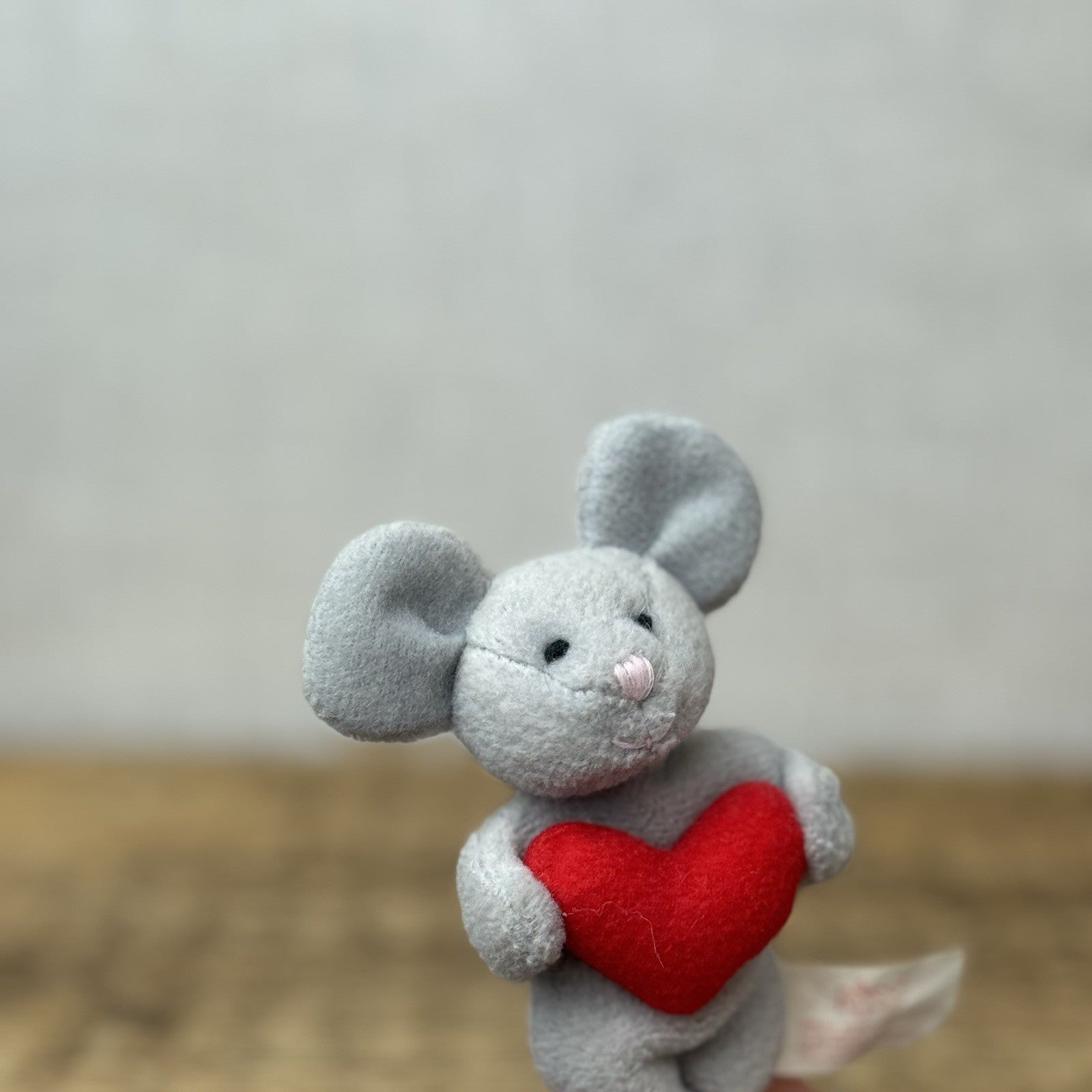 Russ Berrie & Co Miniature Vintage Beanbag Mouse 1990s Pocket Size Beanbag 3"