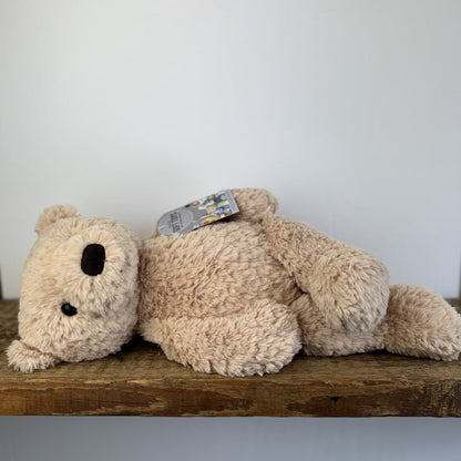 Jellycat Medium Finley Bear Soft Toy Textured Light Sandy Bear Soft Toy 16"