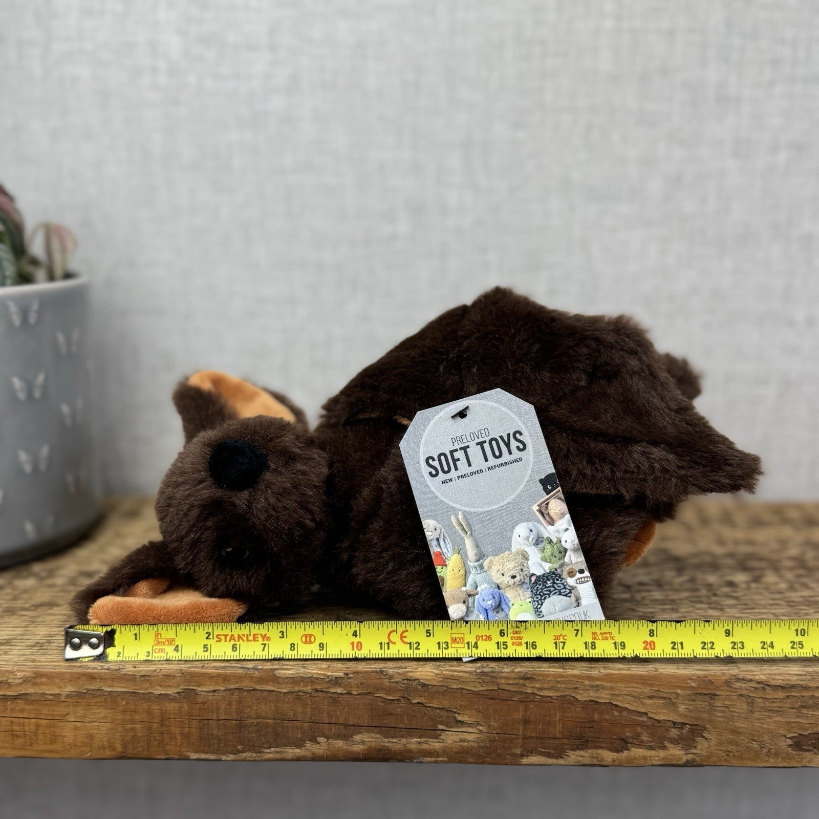 Nature Planet Re-Pets Bat Brown Furry Soft Toy Plush Halloween Small Eco Plush