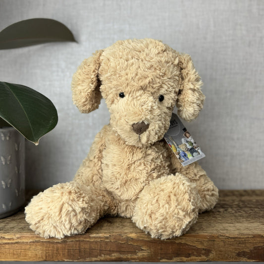 Jellycat Medium Mumble Dog - Iggle Squiggle Medium Textured Honey Puppy 12”