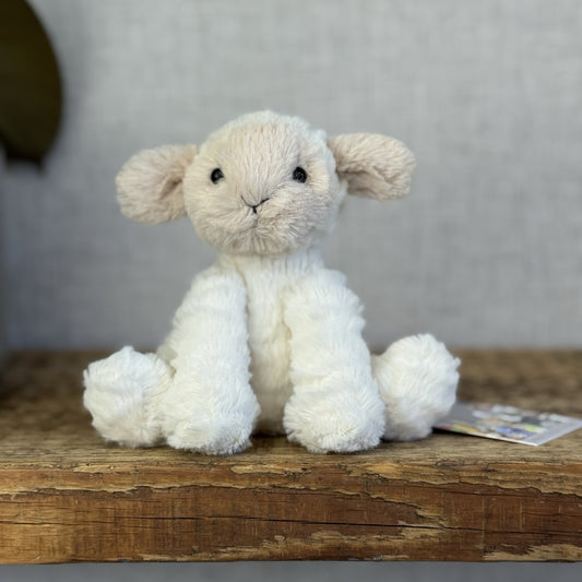 Jellycat Tiny Baby Fuddlewuddle Lamb - Baby Pocket Pal Beanie White Lamb 4” (#1)