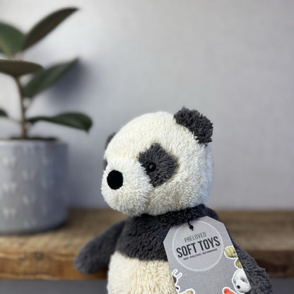 Jellycat Peanut Panda - Medium Peanut Scruffy Small Chubby Panda Plush Beanie 8”