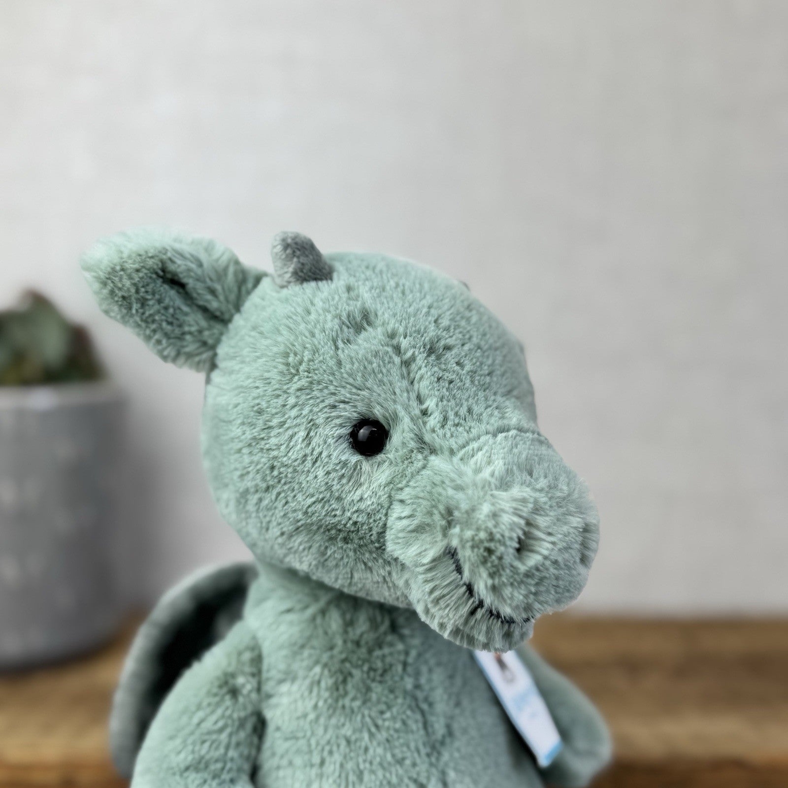 Jellycat Medium Bashful Dragon - Light Green/sage Dragon Soft Toy With Tags