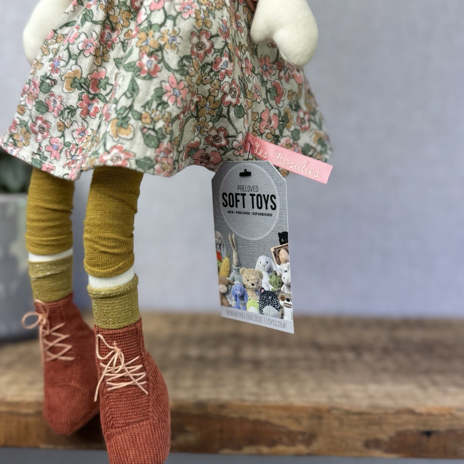 Moulin Rory - Les Rosalies Marjolaine Rag Doll - Scandinavian Doll Soft Toy 16”