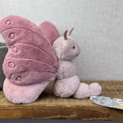 Jellycat Medium Beatrice Butterfly - Soft Pink Butterfly Beanie Display Retired